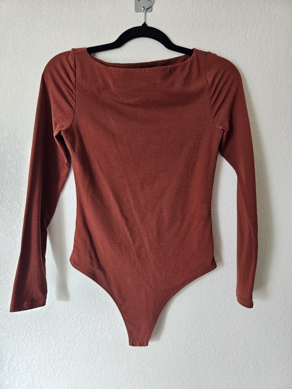 House of Harlow 1960 Rust Brown Long Sleeve Bodysuit